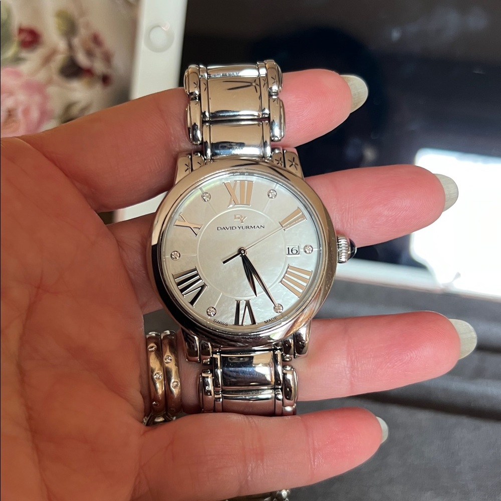 David Yurman Silver Roman Numeral  Watch